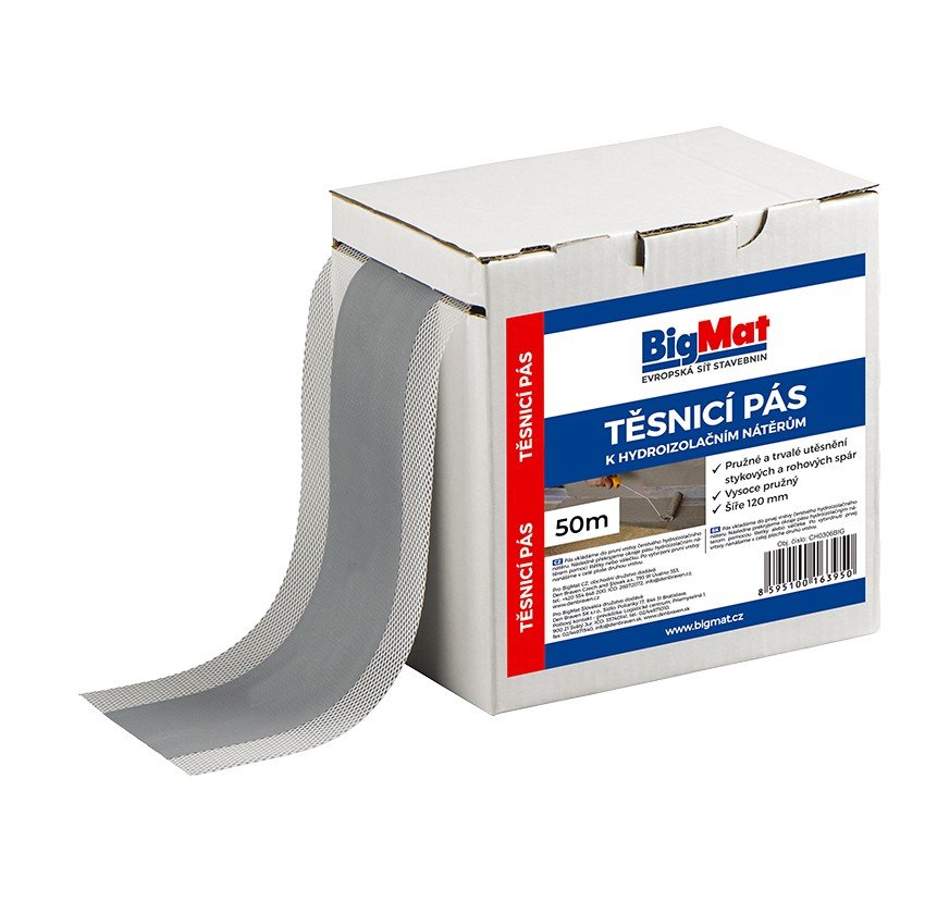 Pás těsnicí k hydroizolacím BigMat 120 mm x 50 m