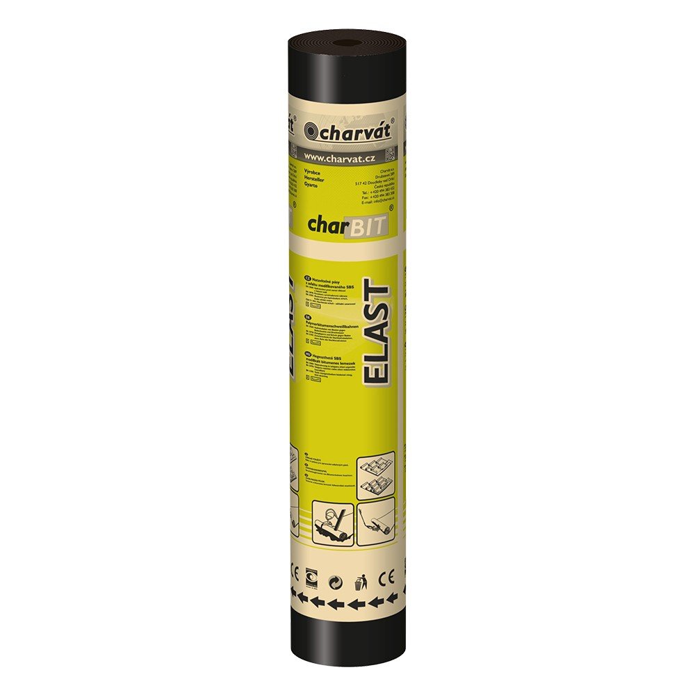 Pás asfaltový charBIT ELAST PV S52 HQ FINAL natur šedý tl.5,2mm [5m2]