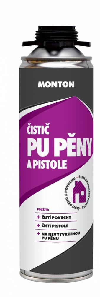 Čistič PU pěny a pistole Monton 500 ml