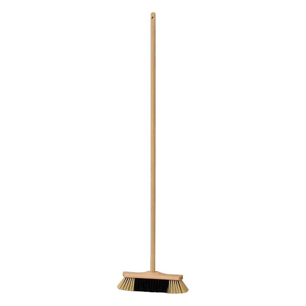 Koště 29 cm, dřevo, tyč 120 cm