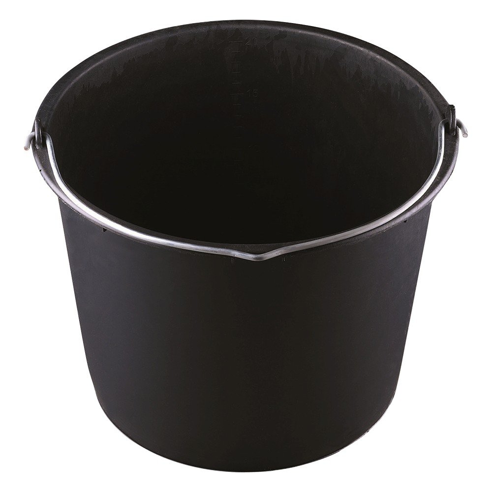Vědro zednické 20 L, pevný plast, kovové držadlo