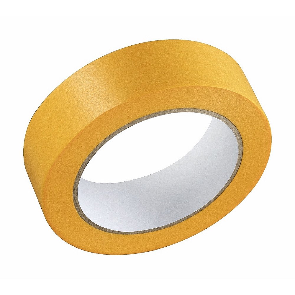 Páska malířská papírová 36mm/40m, UV 14, akrylát, T 120 °C, žlutá