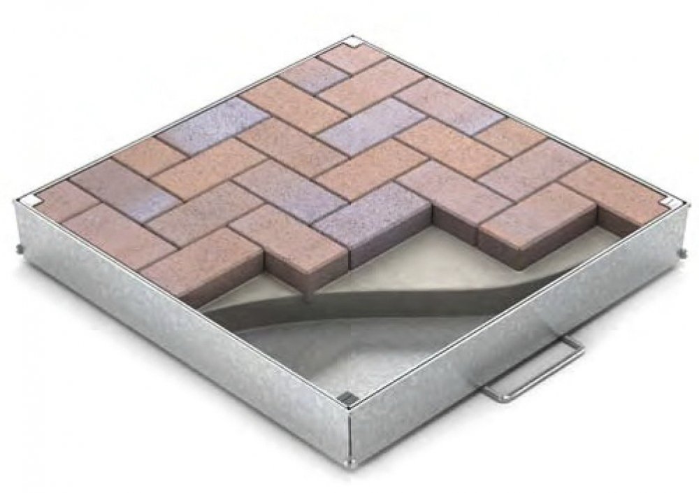 Poklop zadlažďovací MEA Deck XP 250 300×300×95 mm ocelový žárově pozinkovaný C250 kN