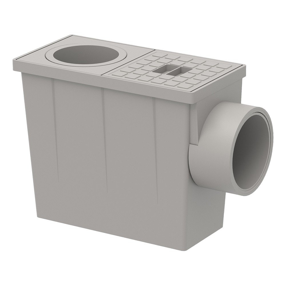 Lapač střešních splavenin GRH boční šedá 100/110 mm