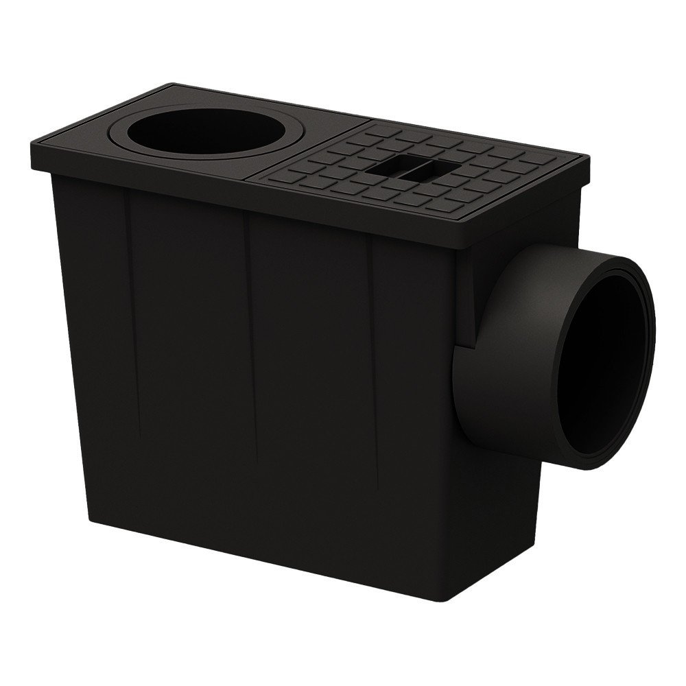 Lapač střešních splavenin GRH boční černá 100/110 mm