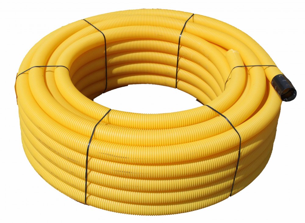 Trubka drenážní neperforovaná DN 160 žlutá PVC 50 m