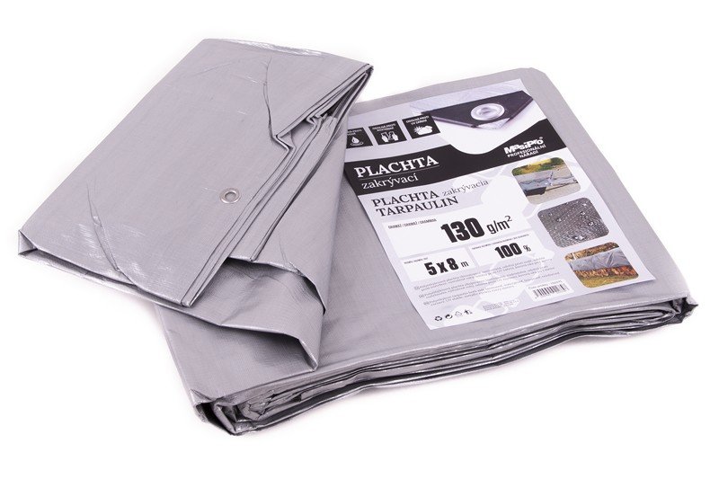 Plachta 130g ŠEDÁ 5x8 m
