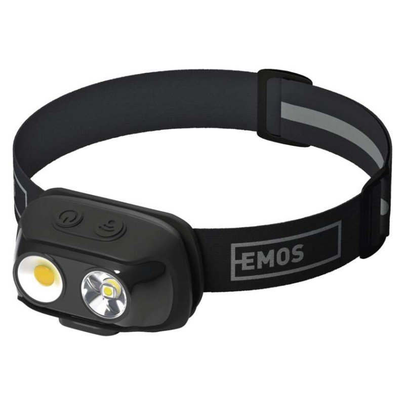 Svítilna čelová (čelovka) EMOS COB LED 500 lm nabíjecí