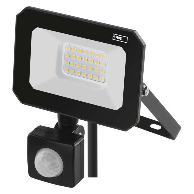 Reflektor EMOS Simpo s pohybovým senzorem LED / 20W / IP44 / 2 000 lm / černý
