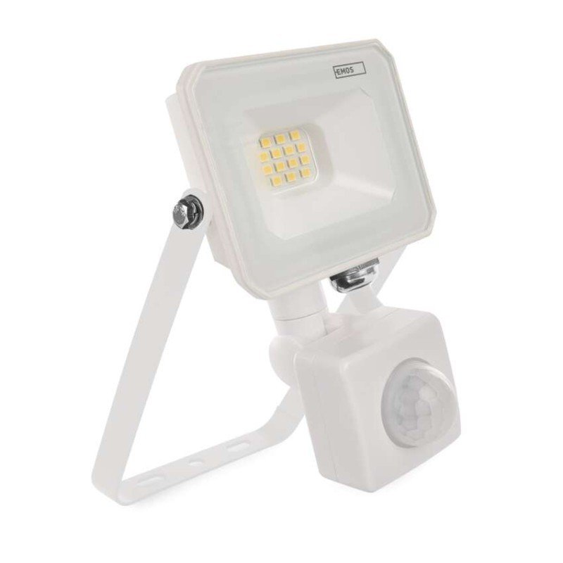 Reflektor EMOS Simpo s pohybovým senzorem LED / 10W / IP44 / 1 000 lm / bílý