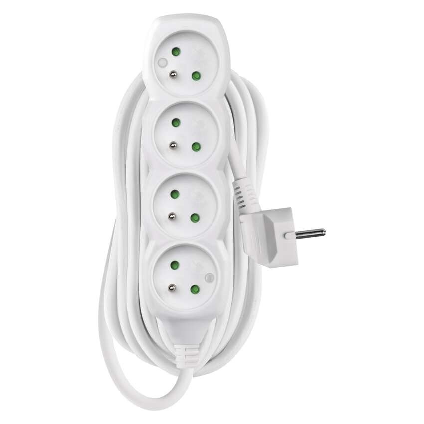 Kabel prodlužovací EMOS 7 m / 4 zásuvky / bílý
