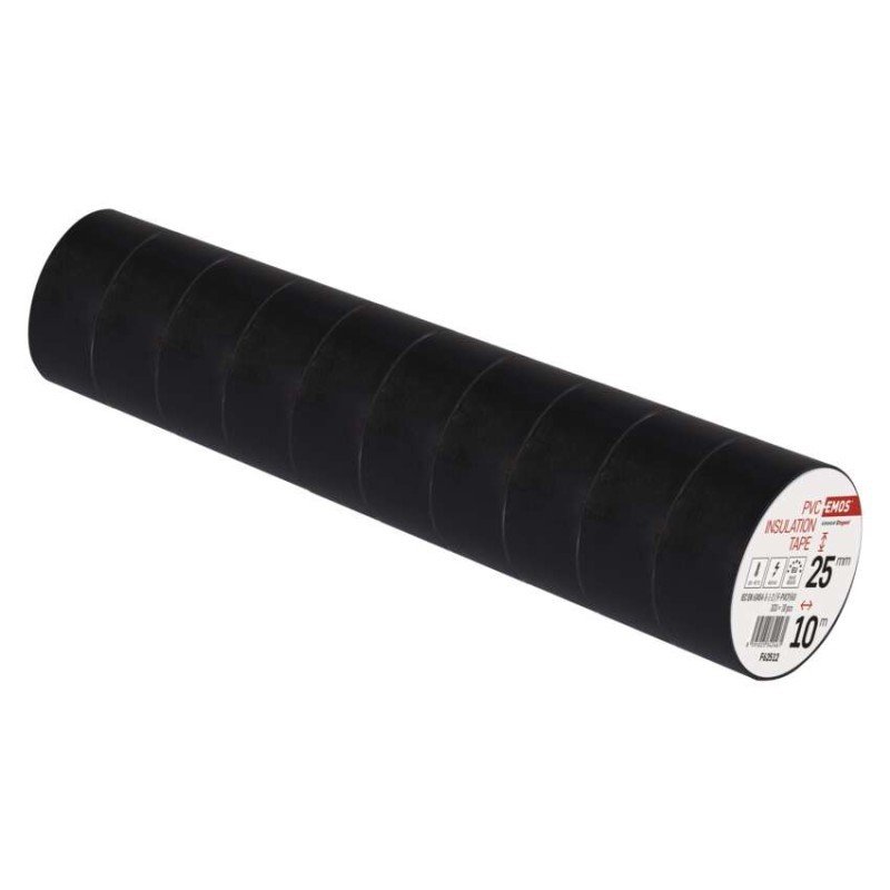 Páska izolační EMOS PVC 25 mm × 10 m černá