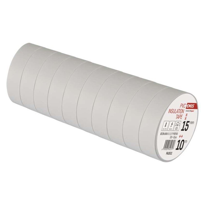 Páska izolační EMOS PVC 15 mm × 10 m bílá