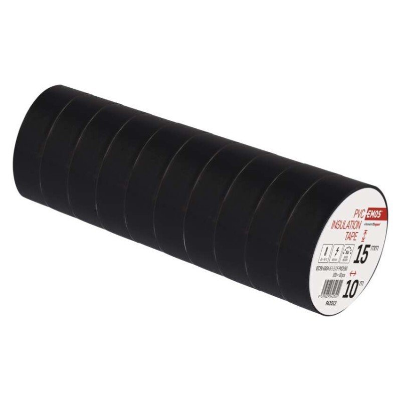 Páska izolační EMOS PVC 15 mm × 10 m černá