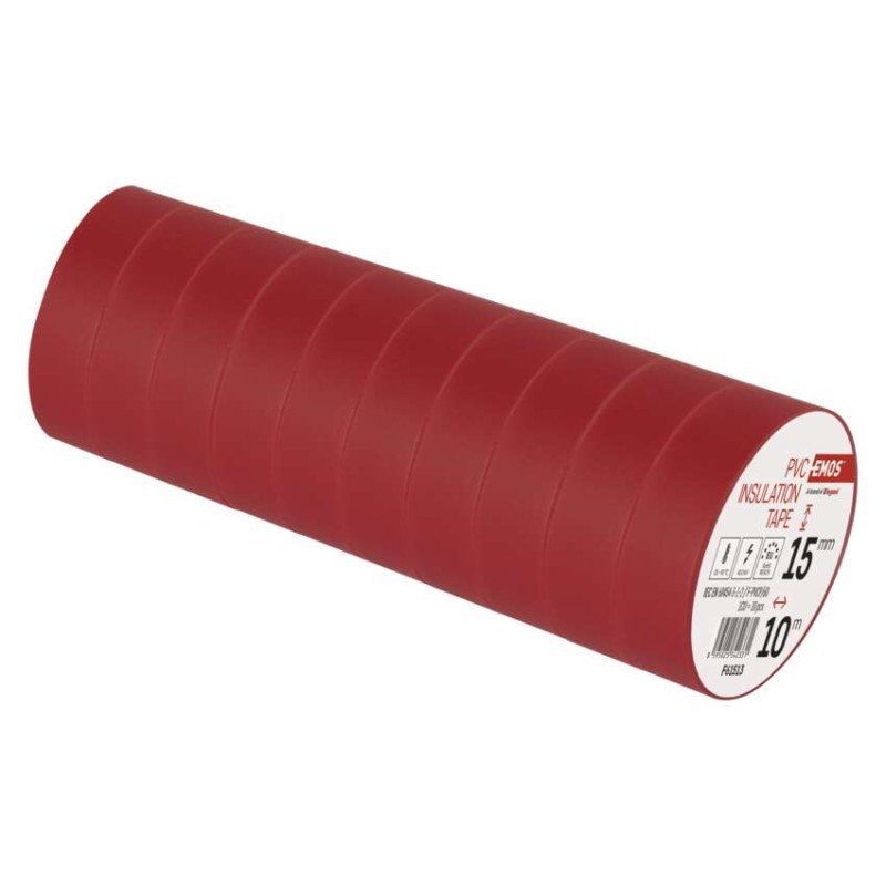 Páska izolační EMOS PVC 15 mm × 10 m červená