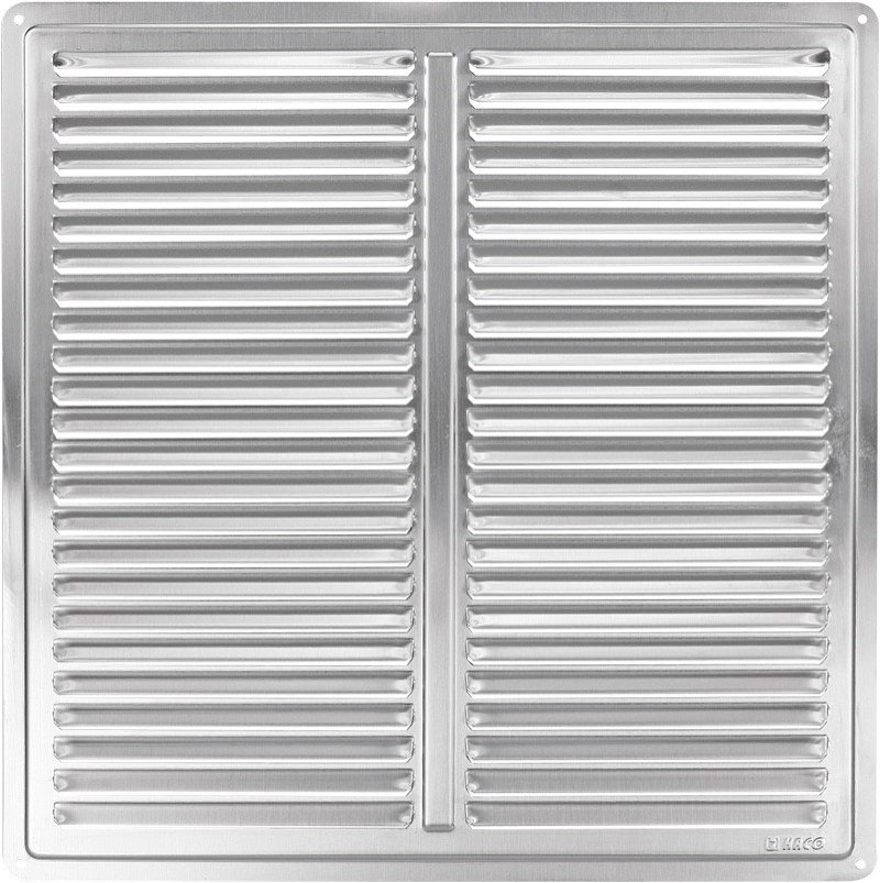 Mřížka větrací Haco 300×300 mm nerezová s krytkou