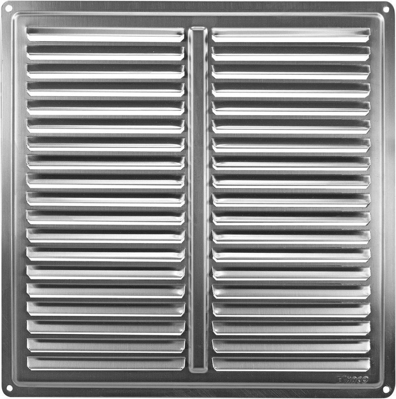 Mřížka větrací Haco 250×250 mm nerezová s krytkou