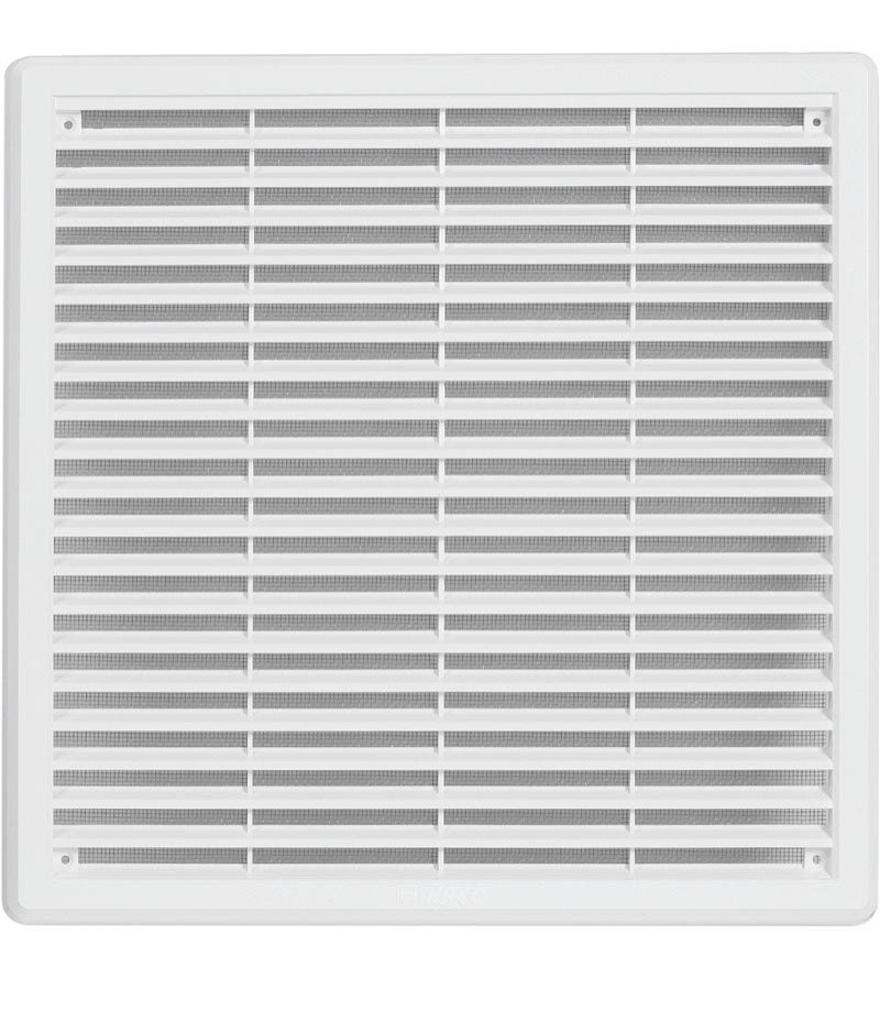 Mřížka větrací Haco 300×300 mm plastová se síťovinou bílá