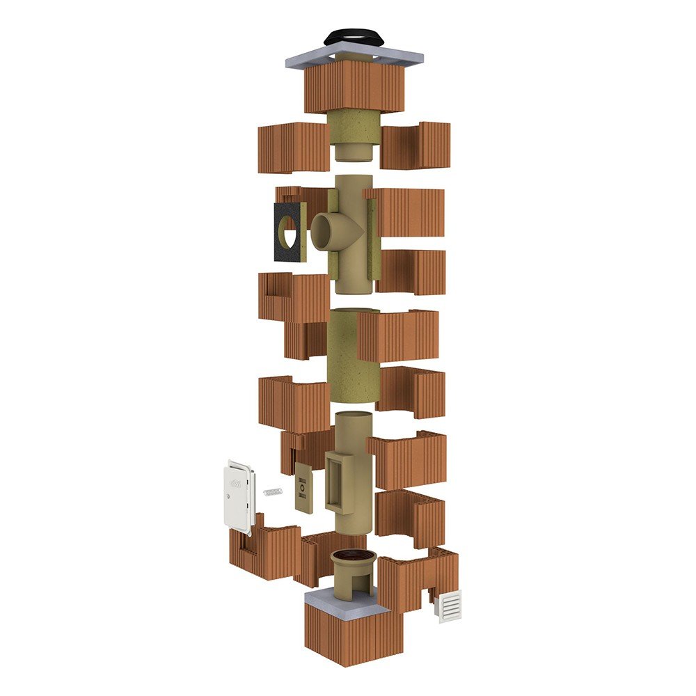 Sestava komínová Ciko 3V Universal pr. 160 mm výška 4,5 m připojení 90°