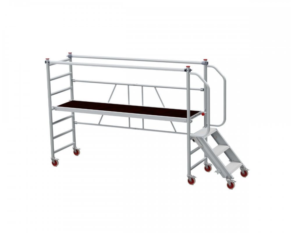 Lešení skládací se schody Jumbo 250×74 cm 1,00 / 3,00 m
