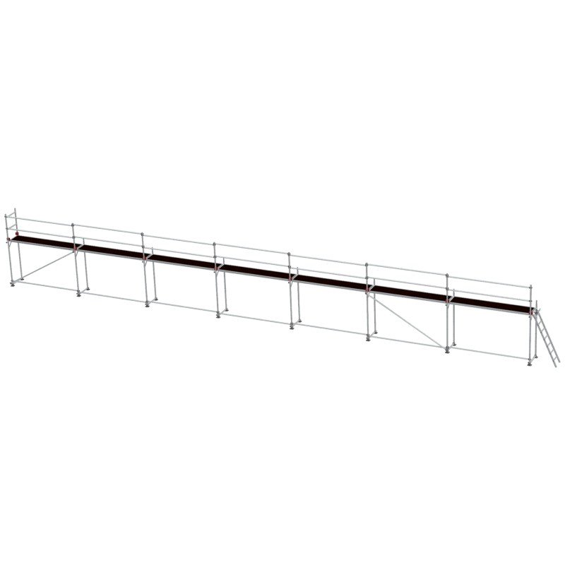 Lešení fasádní Jumbo Superflex Pro se zábradlím 2×21 m
