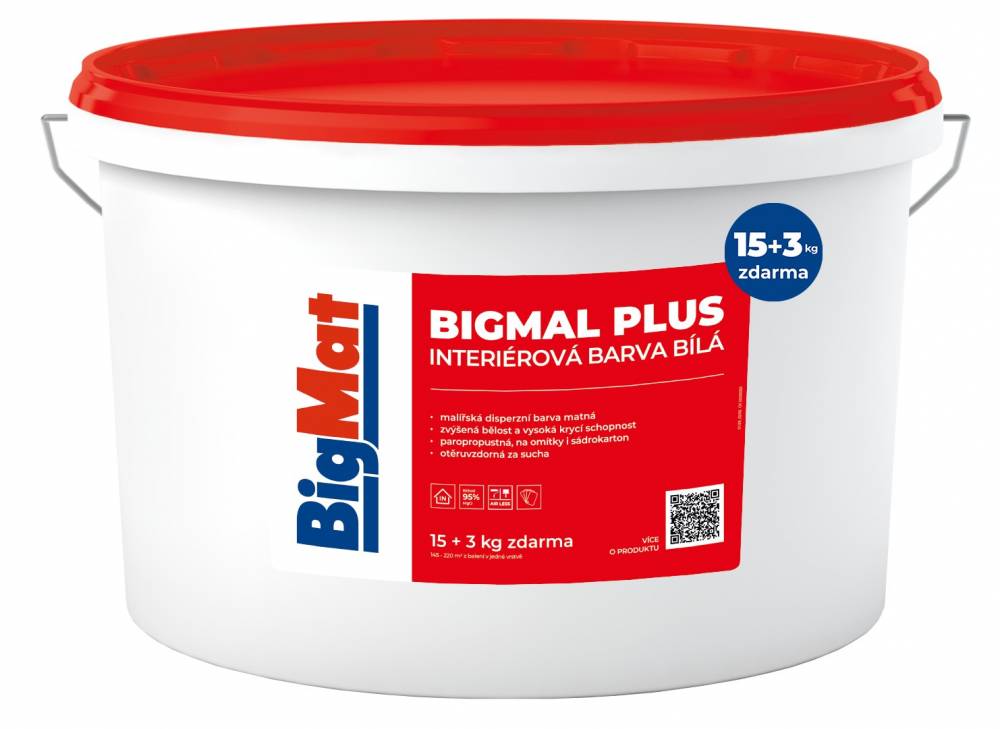 Barva malířská BigMal Plus 15+3 kg